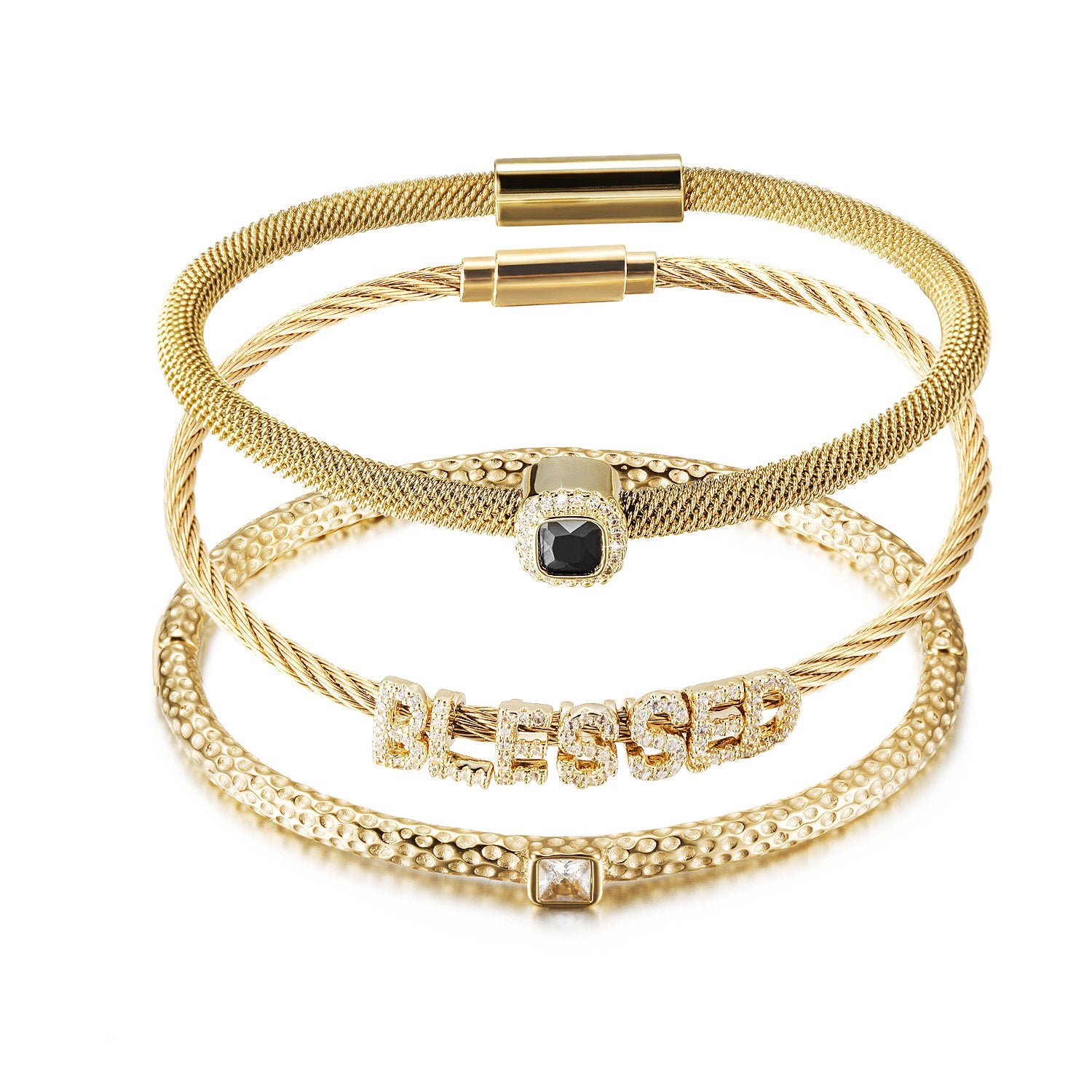 Bendiz | Triple Bangle Set – Yaparami Sparkle with Elegance